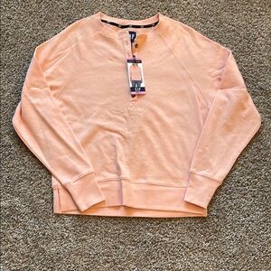 GAP Crew Neck Sweater in Pastel Peach
